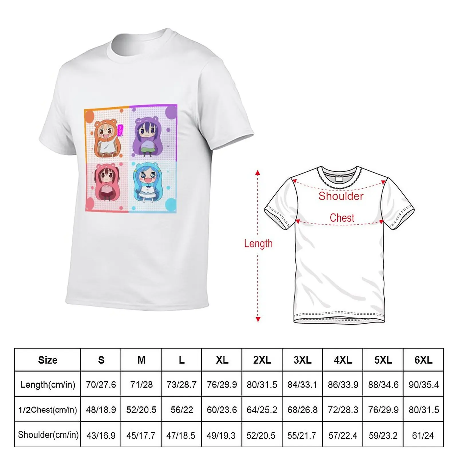 Himouto Umaru-Chan T-Shirt black t shirt summer tops heavyweight t shirts for men