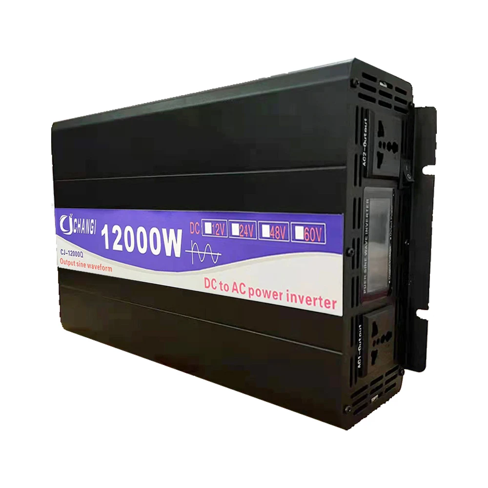 Inverter a onda sinusoidale pura DC 12V 24V 48V a AC 220V 10000W 12000W Inverter per auto Inverter di energia solare convertitori di tensione