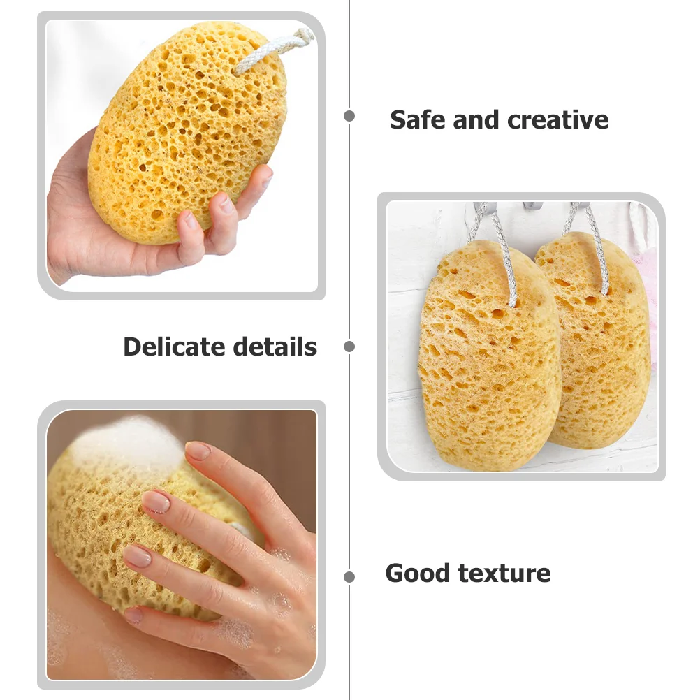 2Pcs Body Bath Sponge Lotion Super Soft Exfoliating Tub Scrubbers Tool African Net Scrubbing Wash Women Pouf Brush Puff Soothing