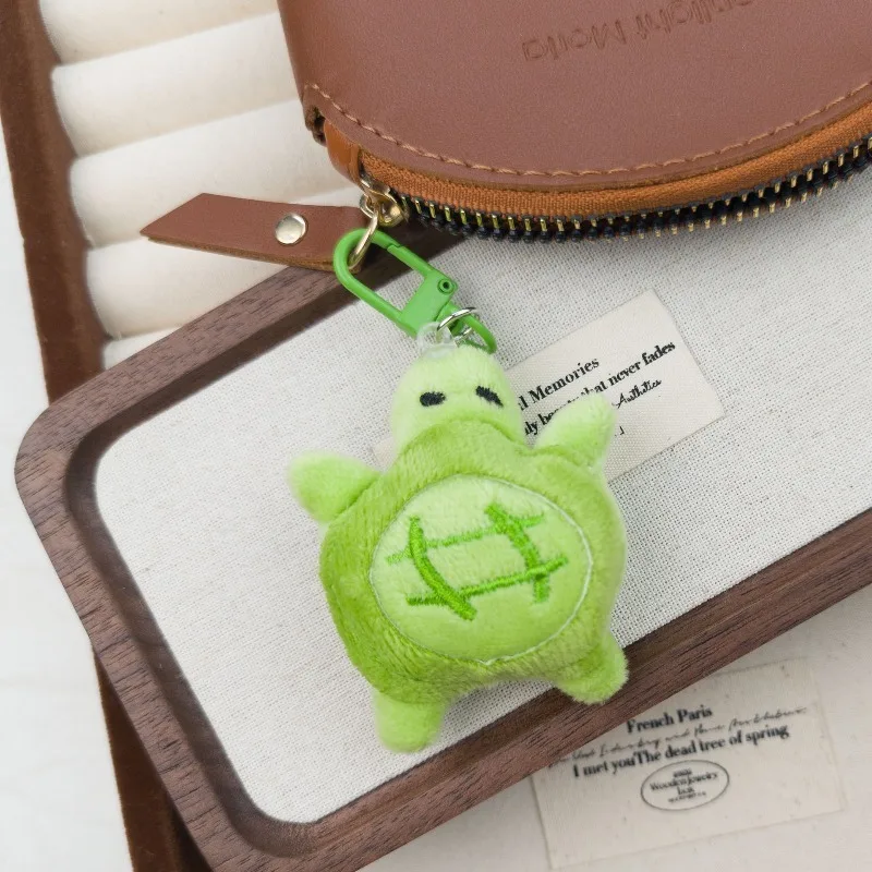 Chaveiro de pelúcia tartaruga criativa dos desenhos animados kawaii mini animal bolsa pingente bonito plushie boneca mochila decoração presentes de natal
