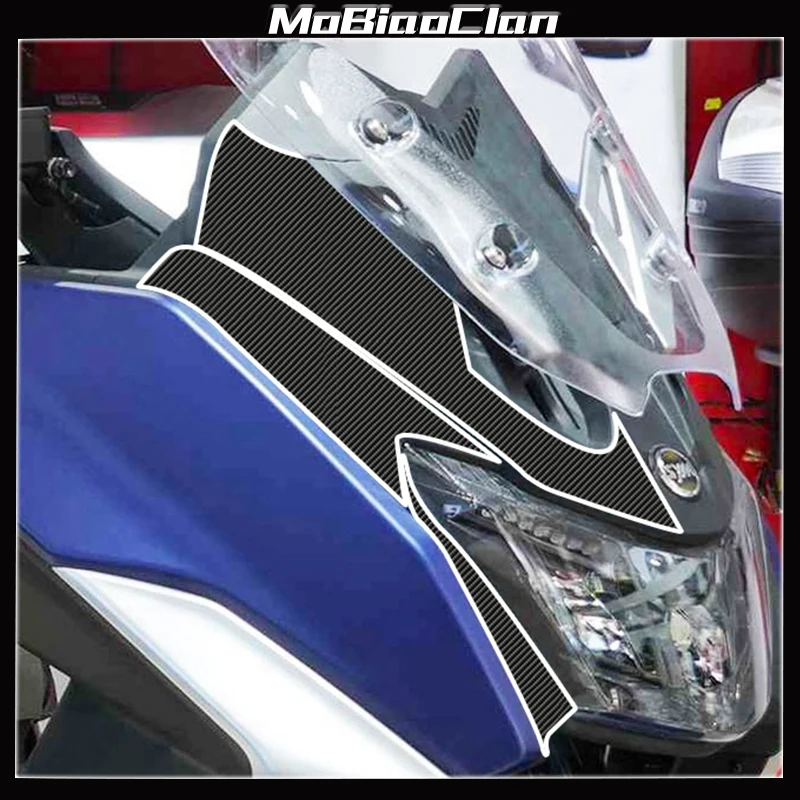 For SYM MAXSYM400 6D Motorcycle Carbon Fiber Stickers Protective film Decorative Modification Accessories