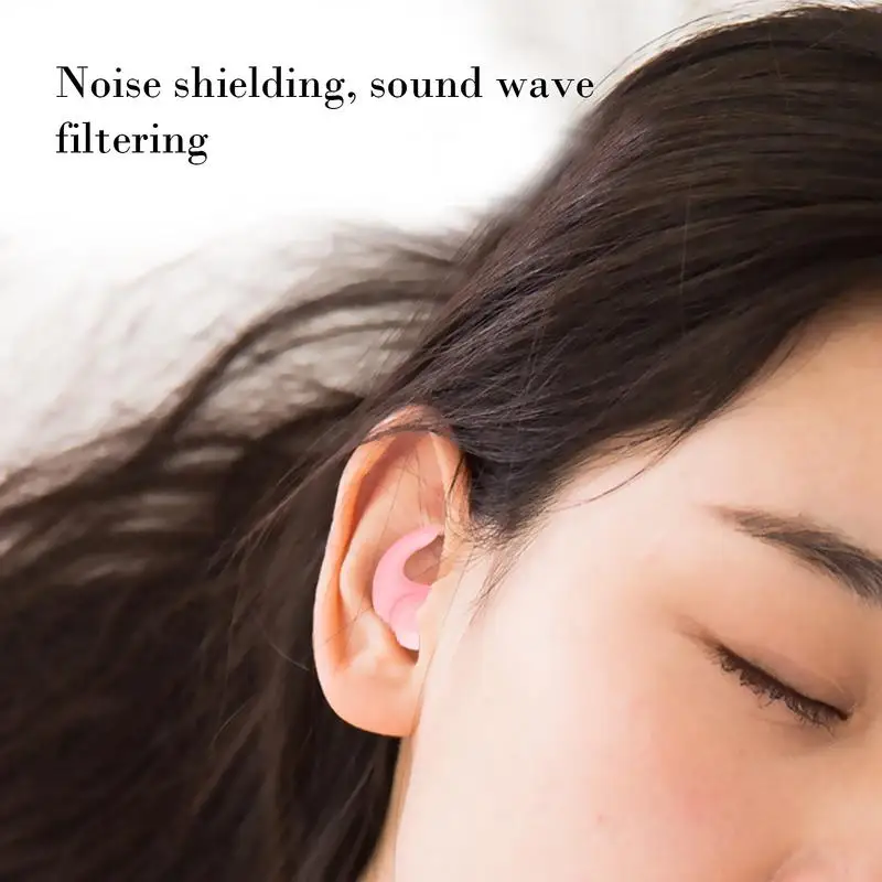 33db Sleep Noise Canceling Earplugs Reusable Waterproof Noise Filter Silicone Ear Muffs Noise Proof Earplug For Earphones