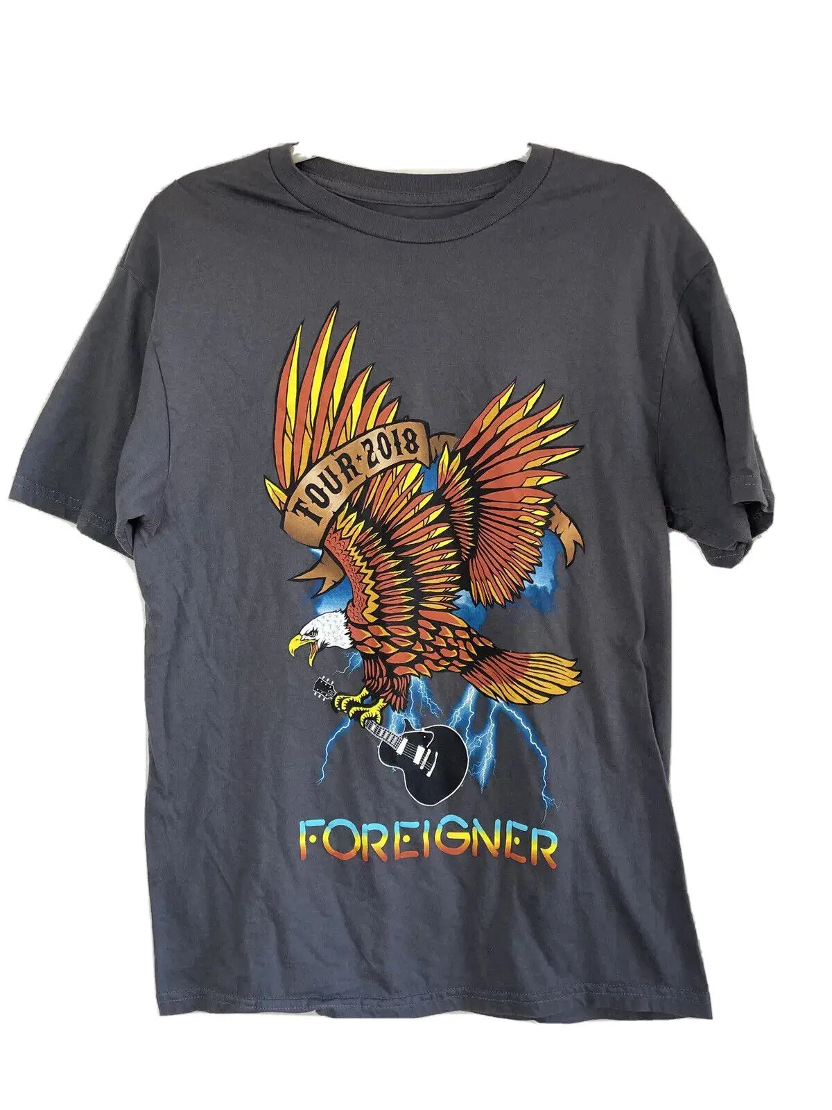 2016 Foreigner 40 Concert Tour Merchandise Black Band T Shirt Size Xxlarge Rare