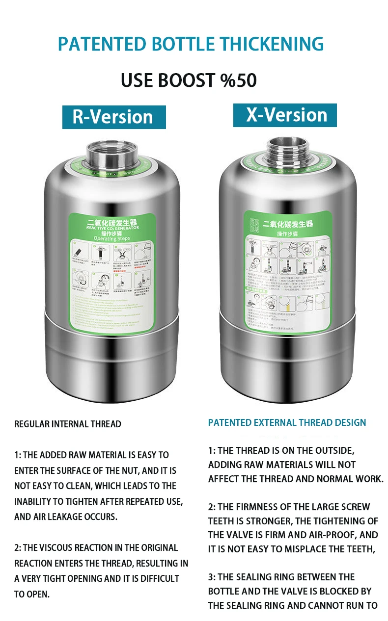 Imagem -03 - Gerador de Cilindro de Faça Você Mesmo Co2 Generator Matéria-prima Cilindro Químico Aquário Planta Aquática Co2 Supply Aço Inoxidável