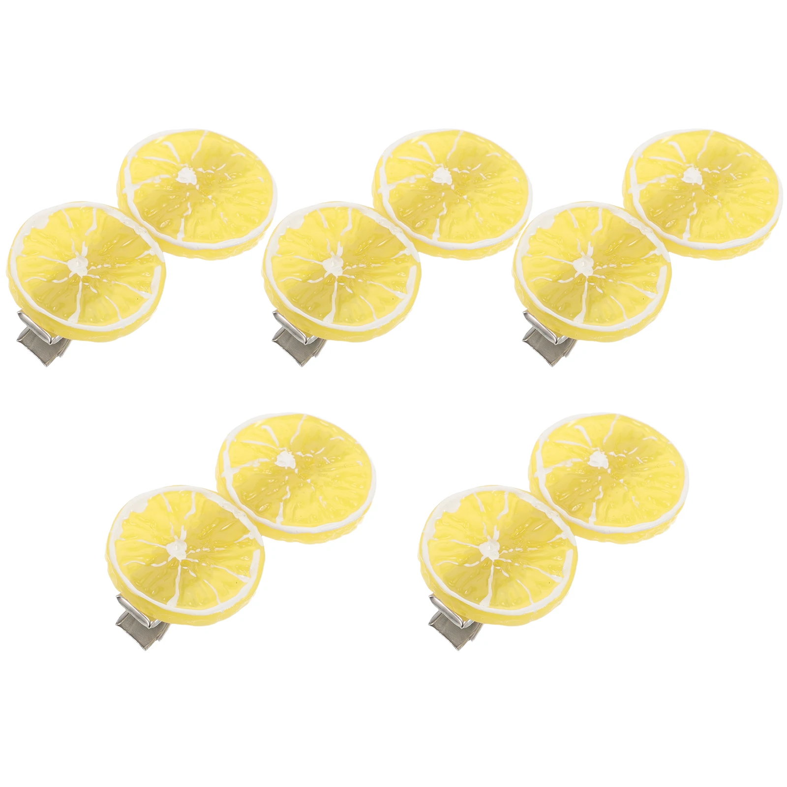 

5pcs Fruit Hairpin Lemon Clips Comfortable Wear Secure Grip Fashionable Accessories for Women Girls