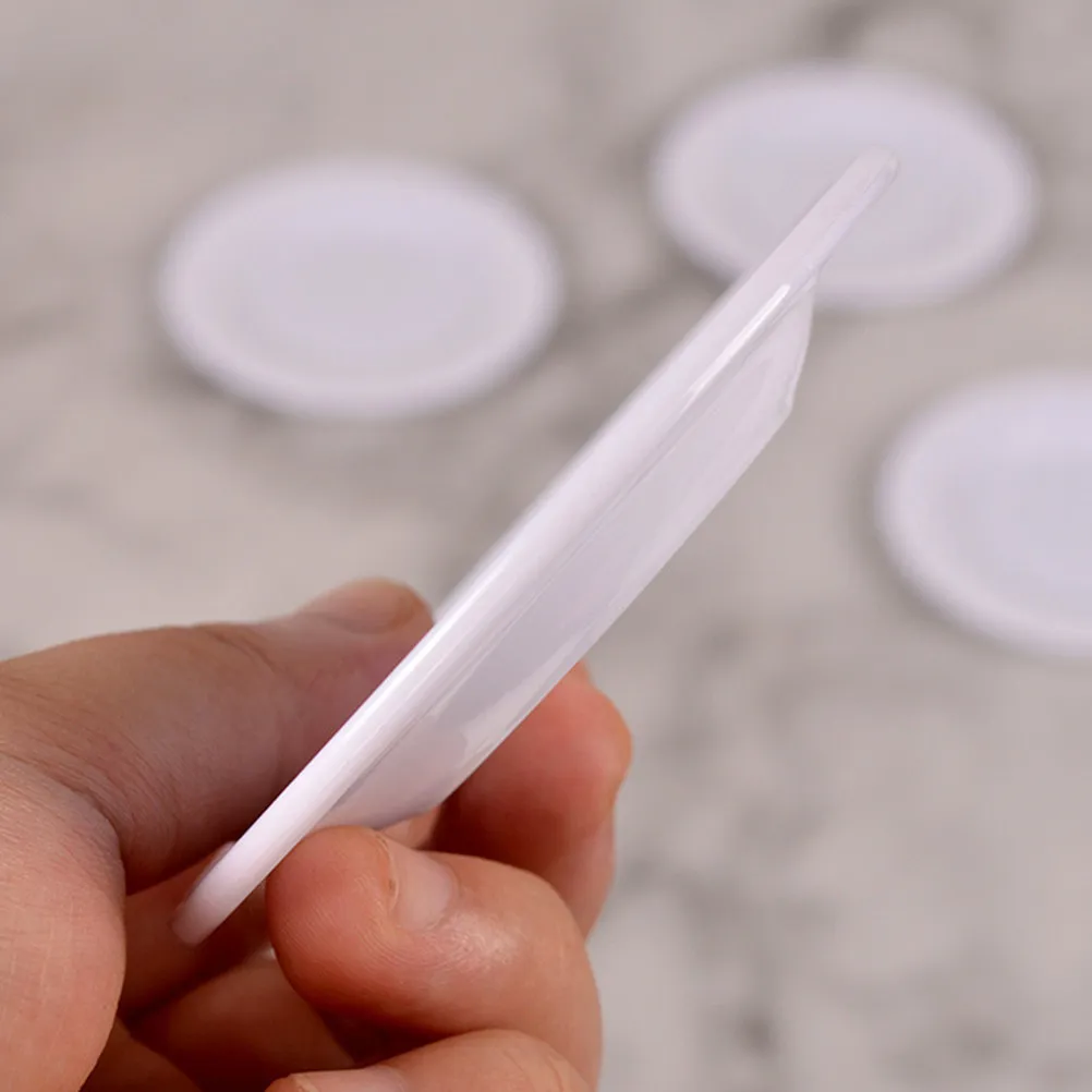 

Набор из 20 миниатюрных белых тарелок-имитаций, реалистичный декор для кухонной сцены, аксессуары для кукольного домика