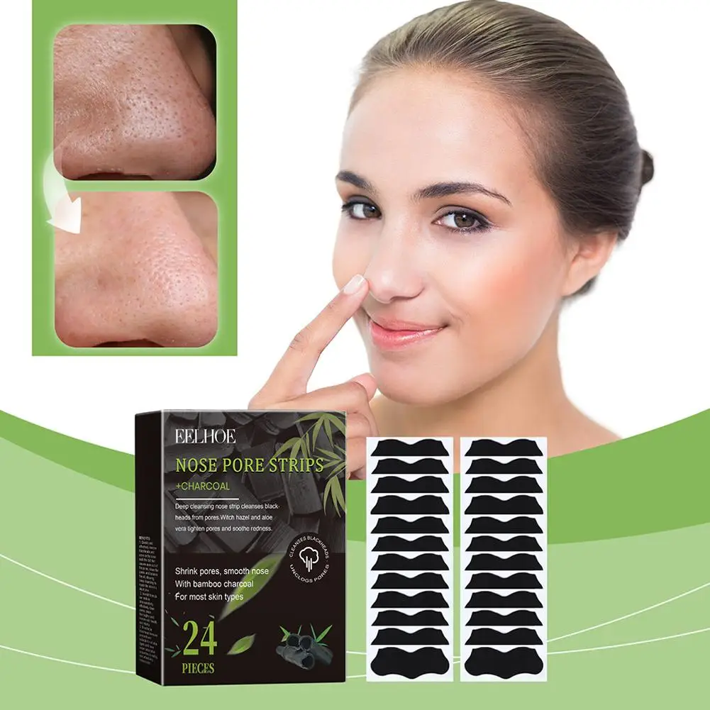 Black Pig Nose Stick Bamboo Charcoal To Remove Blackheads, Film Adsorb Oil Nose Remove Pores, Acne, And Stickers Dirt Nose H1Q7