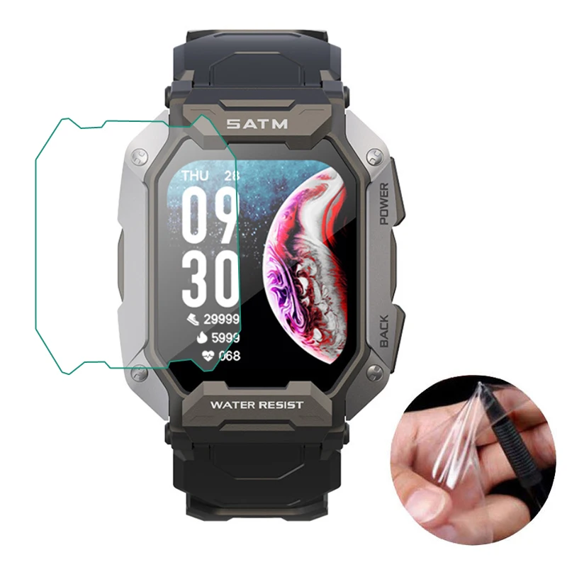 5 stücke TPU Soft Smartwatch klare Schutz folie für c20 Militär Smart Watch Display Displays chutz folie Zubehör