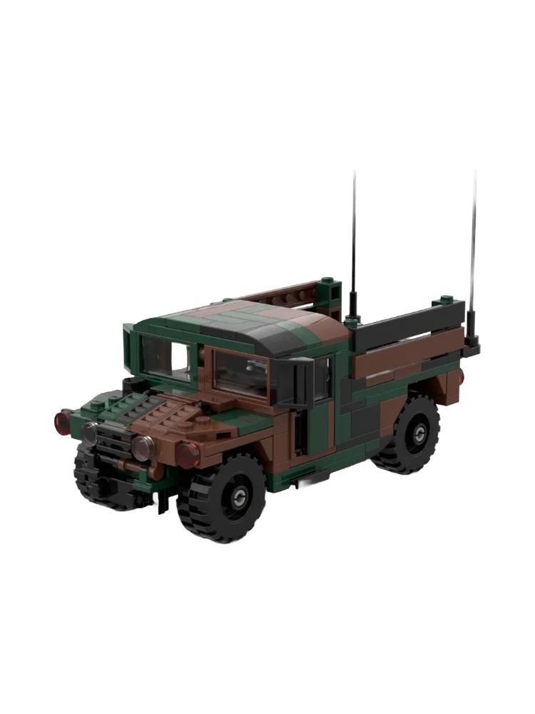 مجموعة اللبنات التمويه همفي نموذج سيارة شاحنة عسكرية MOC-238249 الطوب هدية عيد الميلاد