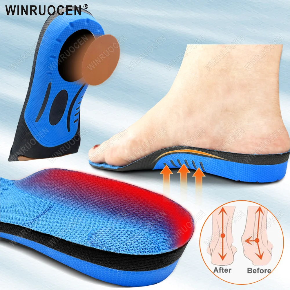 1/2 Pair Sports Orthotics Insoles Flat Foot Arch Running Arch Support Pad  For Feet Orthopedic Valgus Template Running Man Women