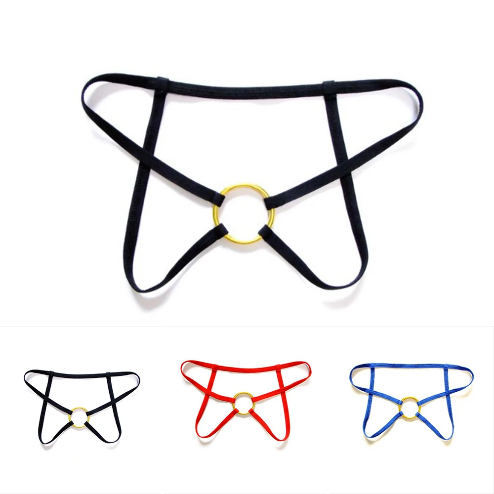 2022 Fashion Hot New G-String Mens Solid Color T-back Underwear O Ring Breathable Briefs Comfortable Low Waist