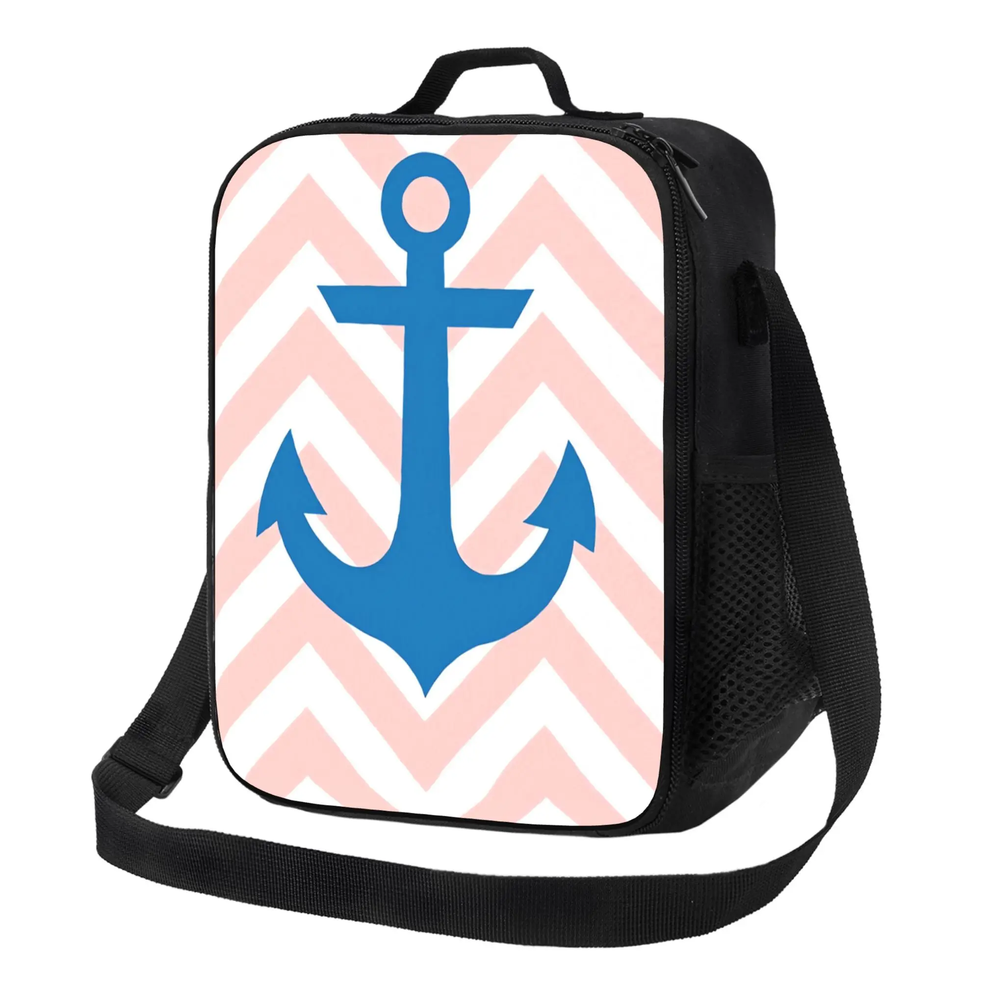 Nautical Marine Lightweight Lunch Bag for Travel Office Work Commute Daily Lifestyle Use Non Food Contact
