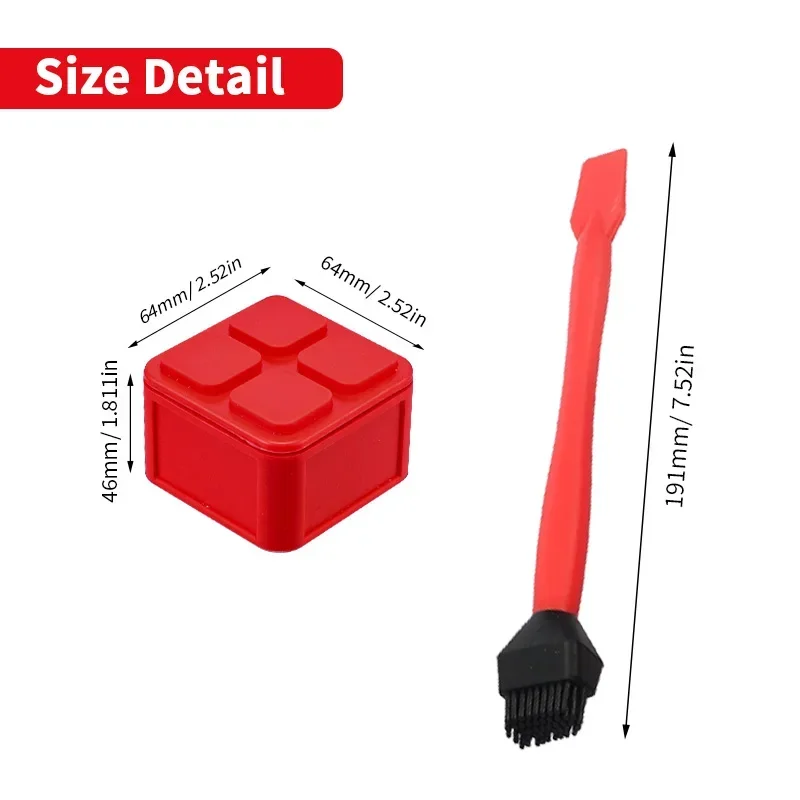 Sealable Lid Glue Pod Portable DIY Hand Tool for Woodworking 2pcs Silicone Glue Brush Kit Woodworking Glue Applicator Set