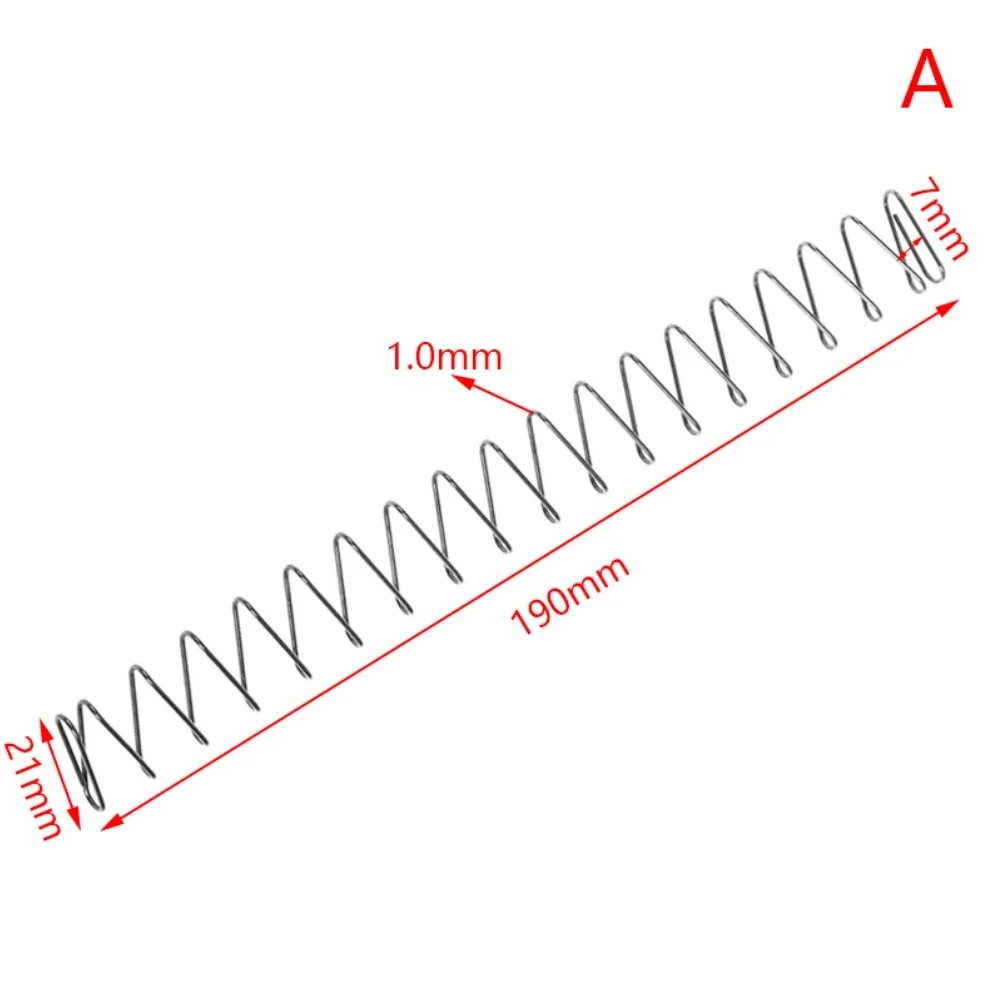 

Square Flat Compression Spring 1.0mm Wire Diameter Extended Toy Spring with Precise Engineering Metal Silver 8 21 180mm