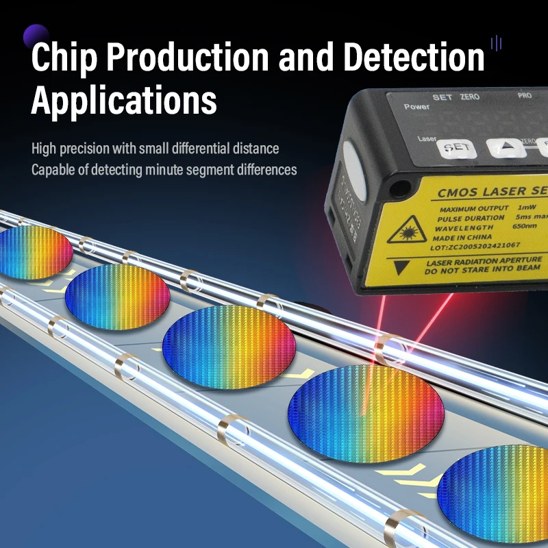 High-precision laser displacement sensor replaces Panasonic HG-C switch analog 485 distance measurement thickness height sensing