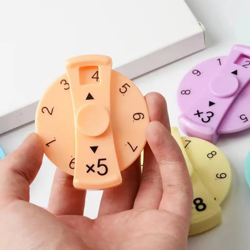 9pcs Multiplication Fidget Toy Small Math Fact Spinner Fidgets Multiplication Game Fidget Learning & Education Toys Sensory Math