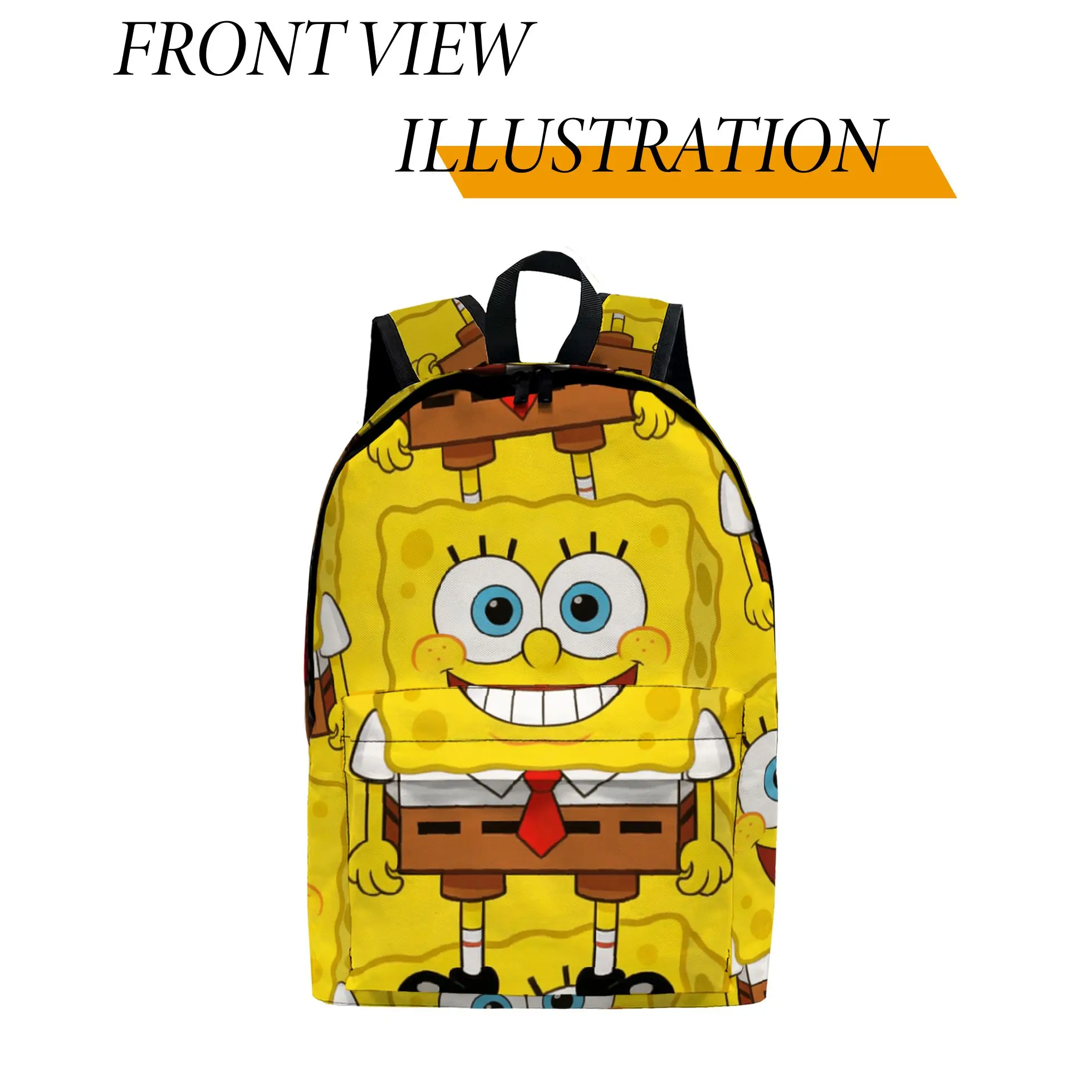 

Рюкзак с изображением Губки Боба Квадратныхрюхов, 1 шт., модный и простой, унисекс, большой вместимости, высококачественный подарок