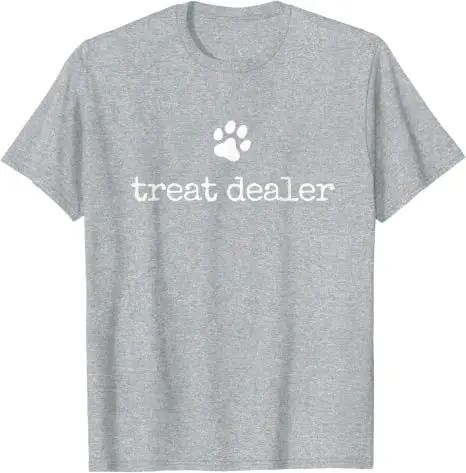 Dog Treat Dealer Funny Humor Dog Owner Dog-Treats Sarcastic T Shirt Y2k Humor Men's Fashion Graphic Apparel Soft Cotton T Shirts