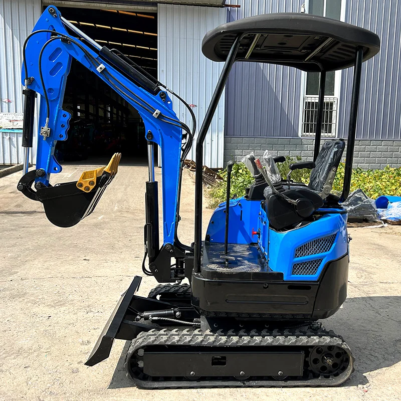 Mini excavadora de orugas personalizada, excavadora de orugas pequeña de 1500kg y 2000kg con cola cero, cumplir con emisión CE/EPA/EURO 5