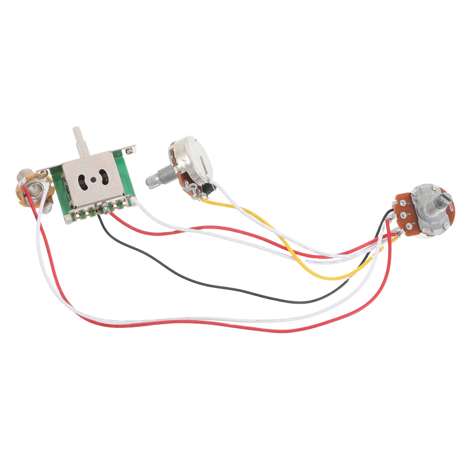 

1Set Electric Guitar Wiring Harness Assembly 1T1V Control Plate 3-Way Toggle Switch Jack Guitar Parts Stable Signal Transmission