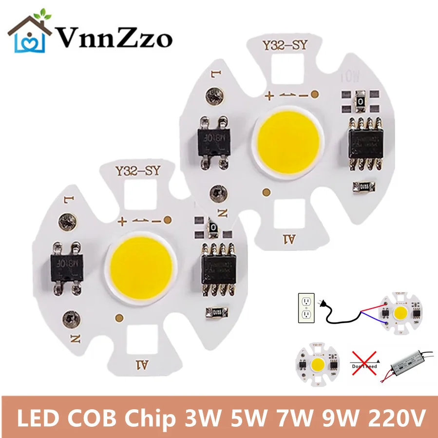 Y32 Led Chip 220V Mini COB LED Matrix Beads Chip 3W 5W 7W 10W 12W Not Need Driver Diode Beads For Floodlight Spotlight