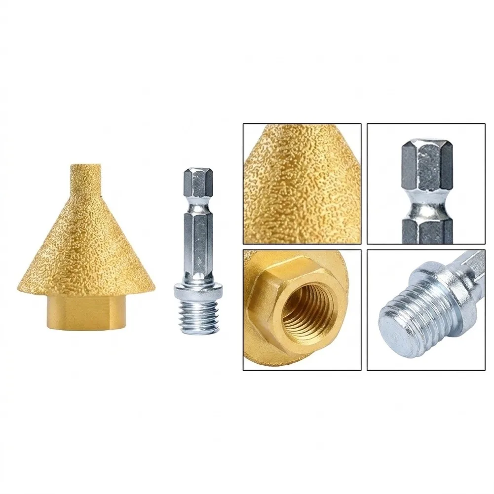 Diamond Chamfer Grinding Head for M10 Thread Mounting on Angle Grinder or Electric Drill for Stone For Tile Applications