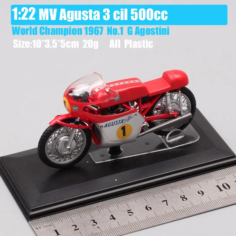 1 22 Scale Vintage Italeri MV Agusta 500cc World Champion 1967 Rider #1 G Agostini Diecast Motorcycle Model Toy Bike Acrylic Box