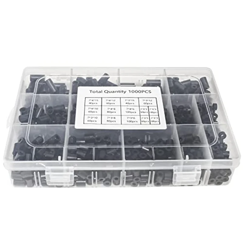 

AEA9-1Set Electrical Outlet Screws Spacers Aluminum Round Spacer Black For M3 M4 Screws, For Electrical Screws Switch And Recept