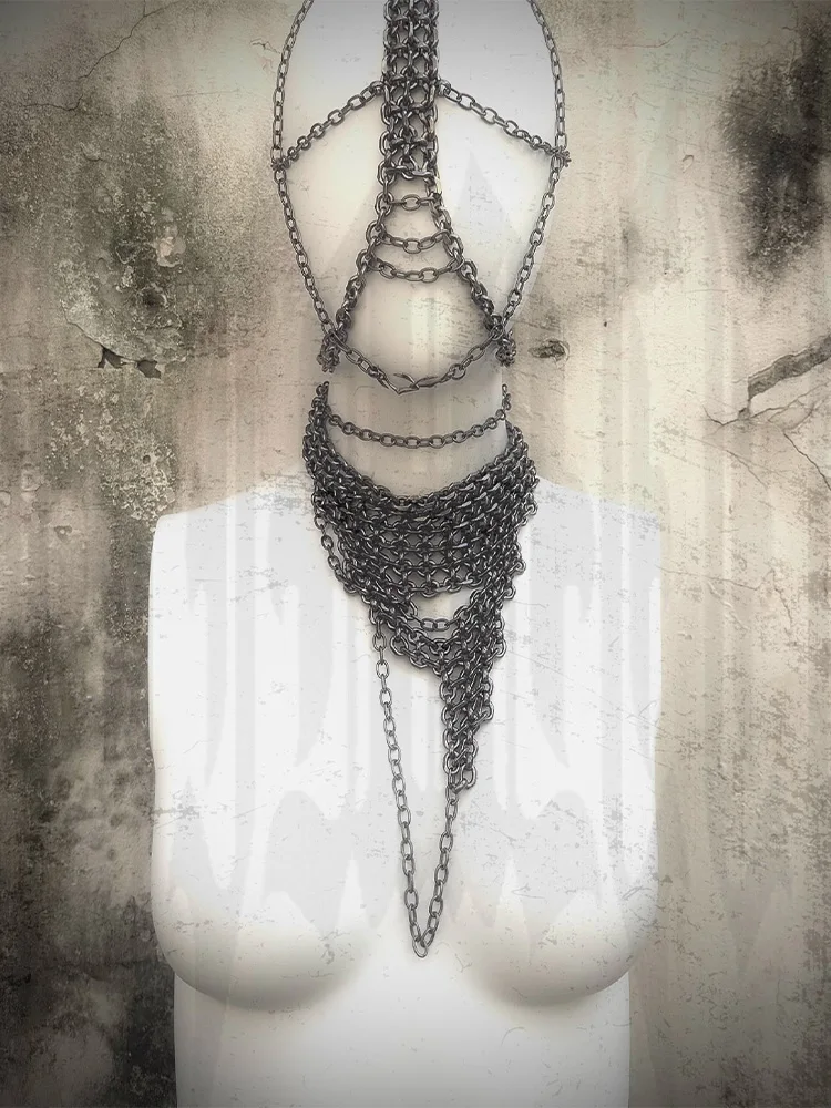 قلادة ZHUHE المقطوعة بشكل غير منتظم على طراز Cyberpunk هي إكسسوار مجوهرات لكل من النساء والرجال كهدية للحفلات #5