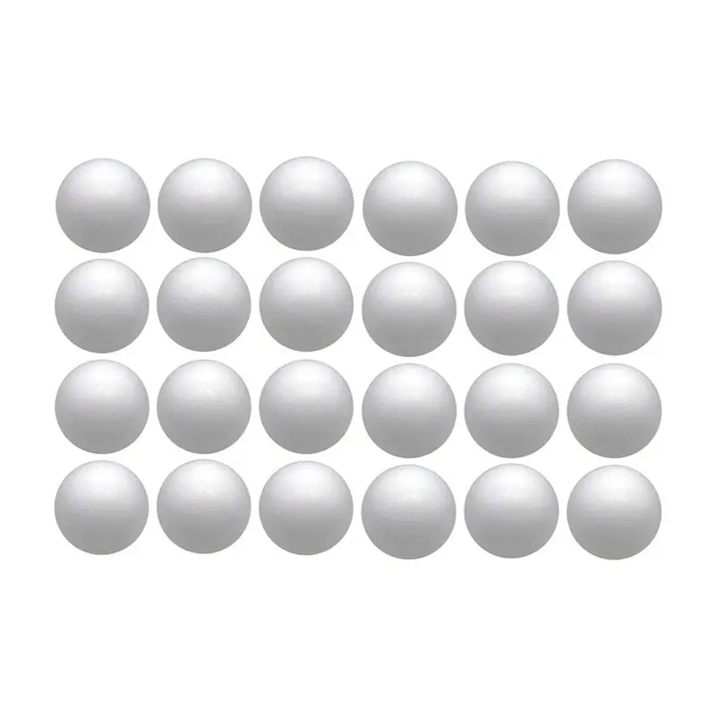 DTA4-Smooth Surface 10Cm White For-DIY Handmade Foam Balls 24-Pack For Arts& Crafts, Christmas-Decorations And School Projects