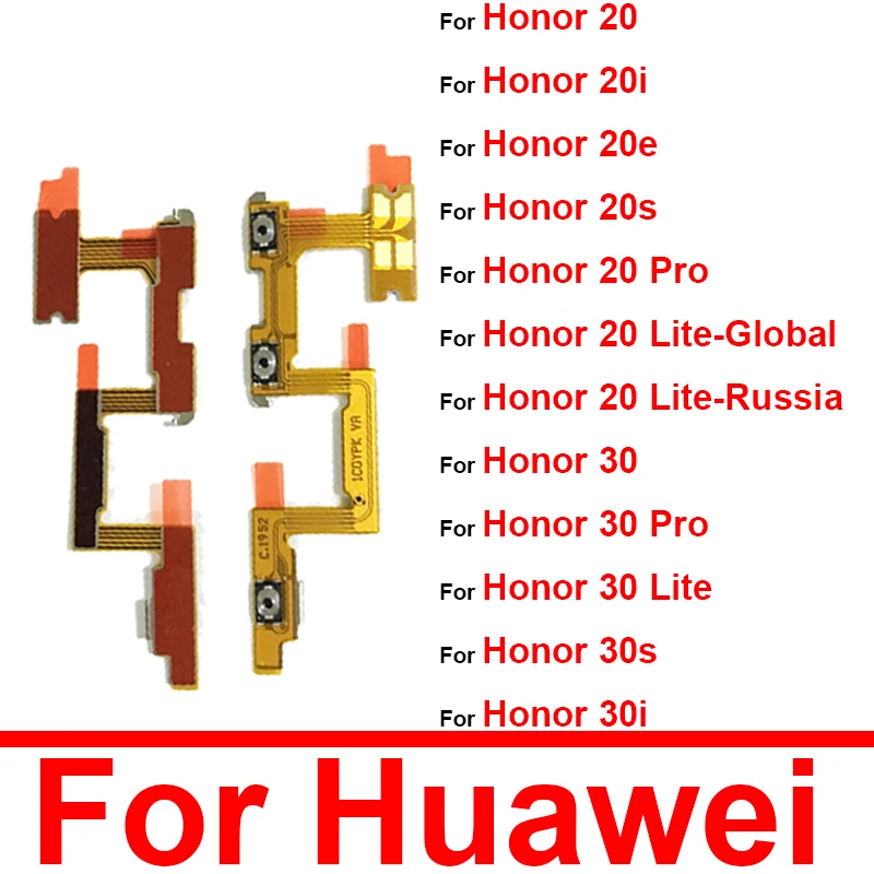 Power&volume Flex Cable For Huawei Honor 8 8x 8C 9 9i 9X 10 10i 20i 20 20s Lite Pro Max Switch Control Replacement Repair Parts