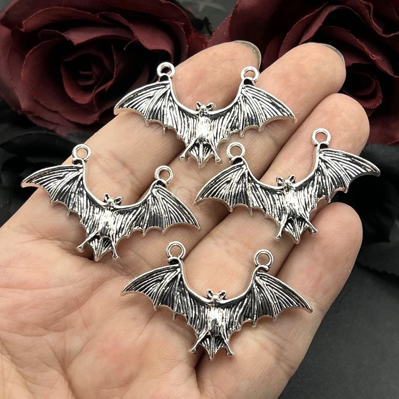 7pcs 23x44mm Fashion Vintage Punk Gothic Bat Charms Pendants Designer Charms Fit Jewelry Making DIY Jewelry Findings