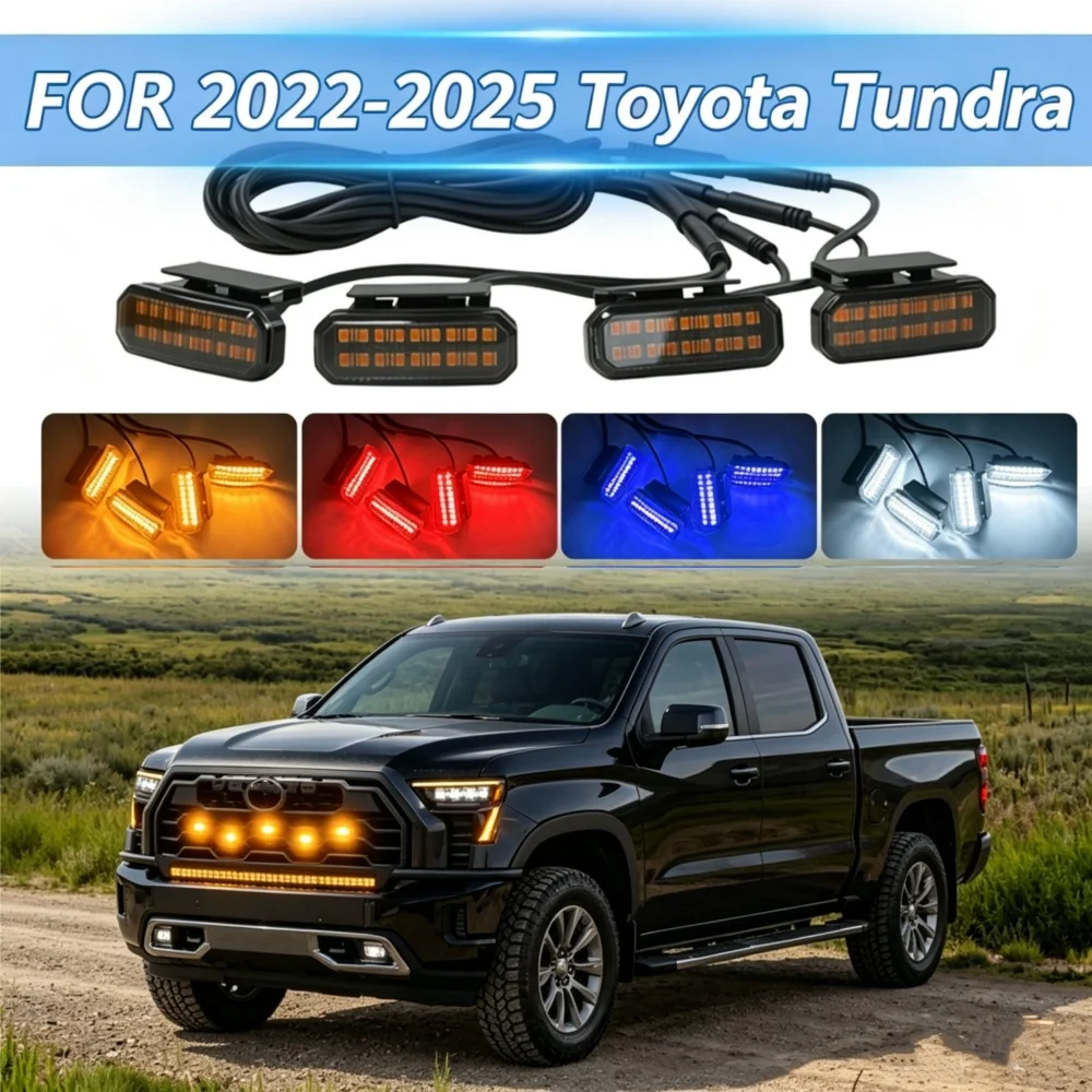 2022-2025年式トヨタ-タンドラ-ラプター-trd-drl-ドライビング-ポジションライト-フロントグリル-クリアランスライト-アセンブリ