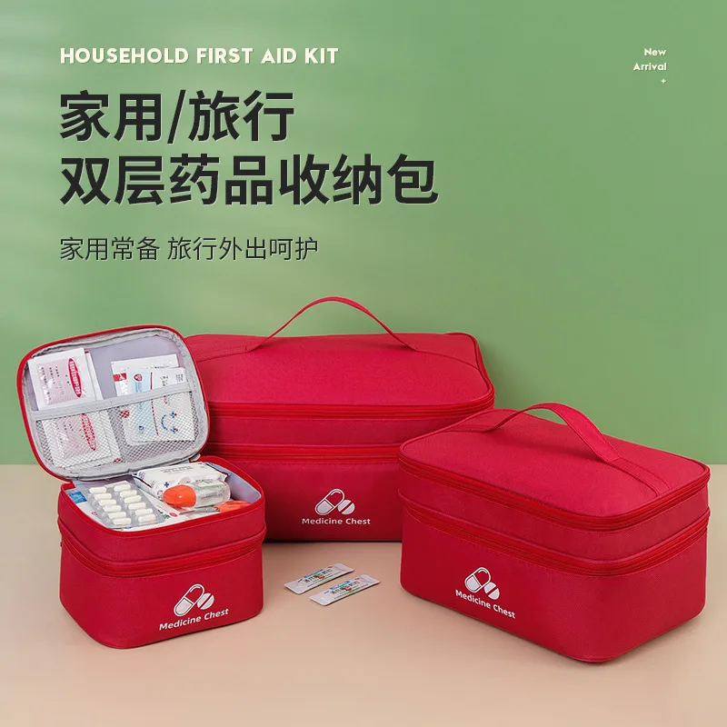 Portable Travel Medicine Storage Bag Multicompartment Waterproof First Aid Organizer Household Pill Vitamin Supplement Sorting