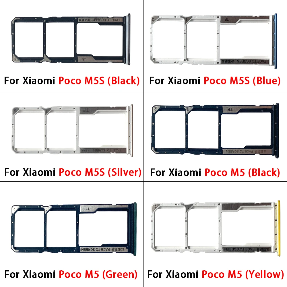 For Xiaomi Poco M4 5G M5 M5S Sim Card slot tray Holder repair part