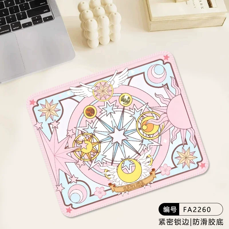 Girl Office Girly Sweet Small Mouse Pads Pretty Creative Magic Circle Pink Desk Mats Home Computer Gaming Student Cute Anime Moe