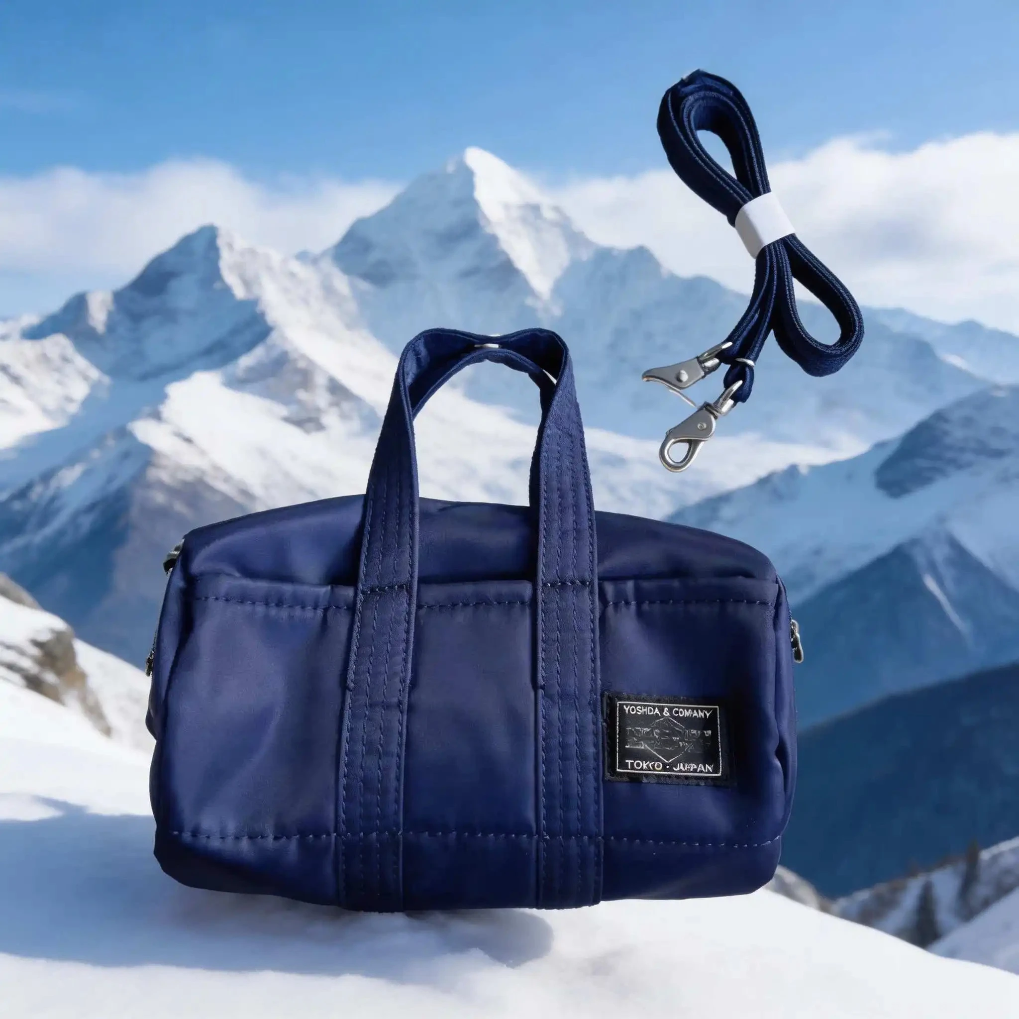 

Por Mini Boston Bag Nylon Tote Bag Crossbody Bag With Detachable Strap Small Handbag For Women Men