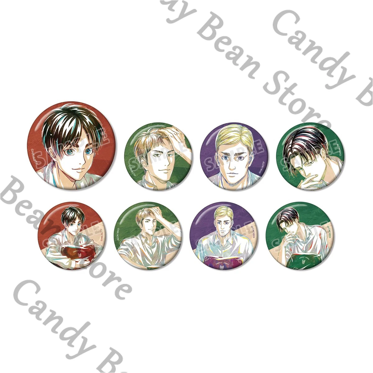 

Официальное аниме «Атака Титанов» Леви Акерман Эрен Йегер Эрвин, жестяной значок для косплея, эмблема, мультяшная брошь, нагрудник, кулон