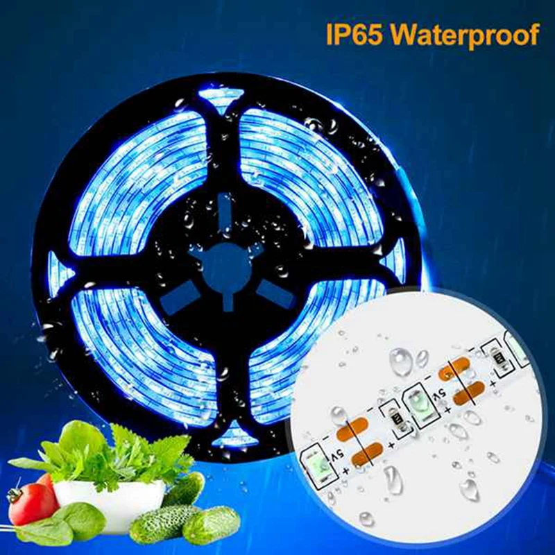 Full Spectrum LED Grow Light USB 5V LED Hand  Greenhouse Strip 2M Waterproof Phyto Lamp Hydroponic Plant Growing