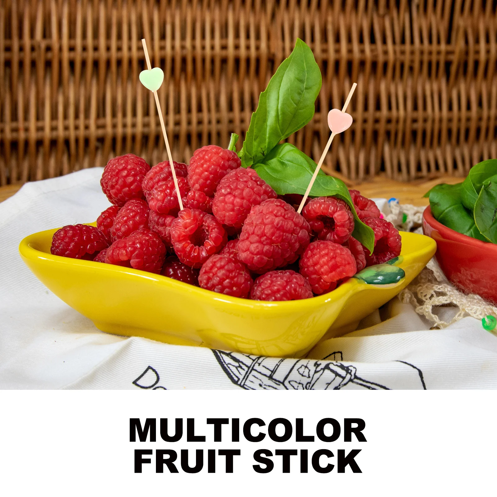 

100Pcs Fruit Picks Bamboo Acrylic Multi-Functional Disposable Food Picks for Party Coffee Cocktail Dessert Bread Snacks