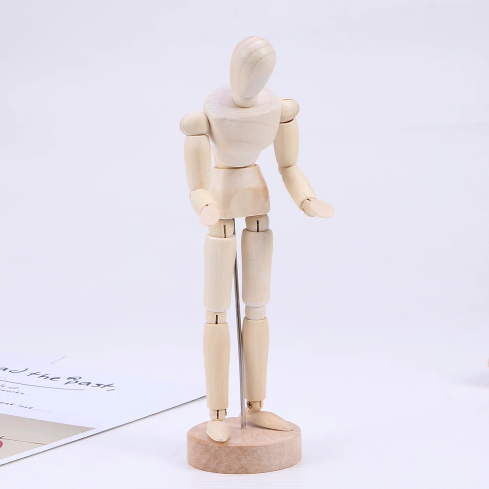 

Wooden Man Figurines Jointed Puppet Diy Painted Creative Desktop Decor Educational Craft Teaching Tools