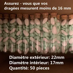 50 unids/lote cortinas de boda botella de vidrio cortinas de fiesta tarros de vidrio tapón de tubo de ensayo contenedor pequeño manualidades DIY botella pequeña