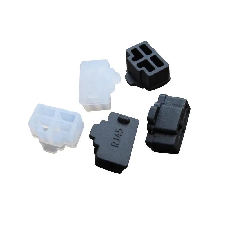 RJ45 Network Port Dust Plug LAN Cable Interface Plug Router Computer Switch Silicone Sealing Plug Rubber Plugs