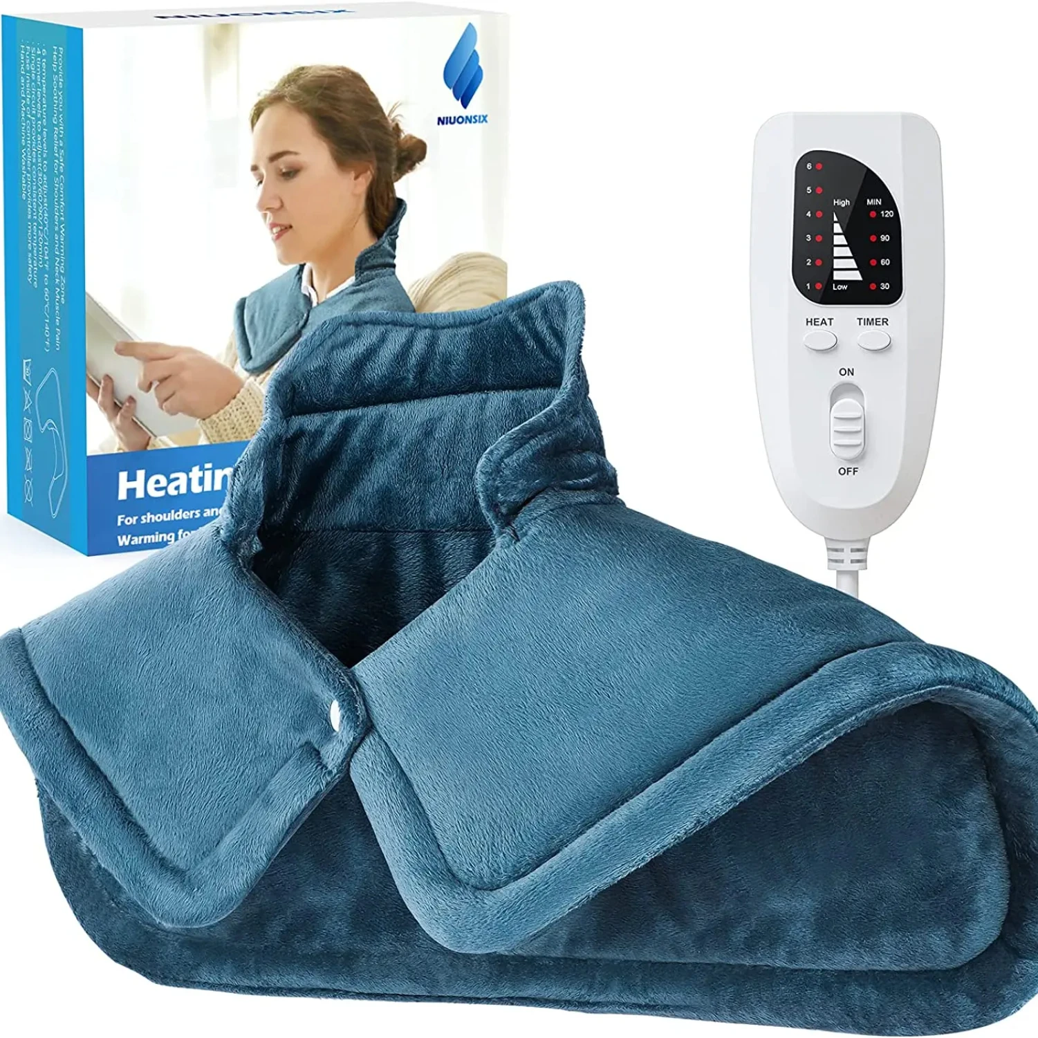 

Heating Pad Neck Back Heating Shawl Electric Blanket Relieve Warmer Pad Mat Home Office Electric Hot Shoulder For Gifts