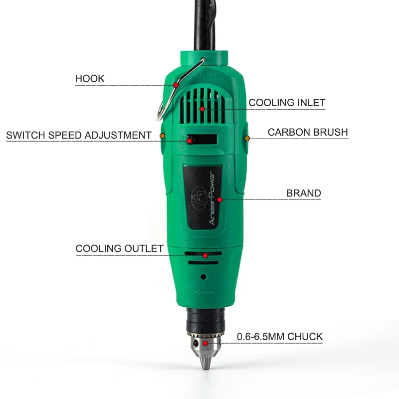 New Style 260W Rotary Tool Electric Drill Dremel Mini DIY Engraving & Polishing Grinder Machine Drilling Sanding Shaping Jewelry