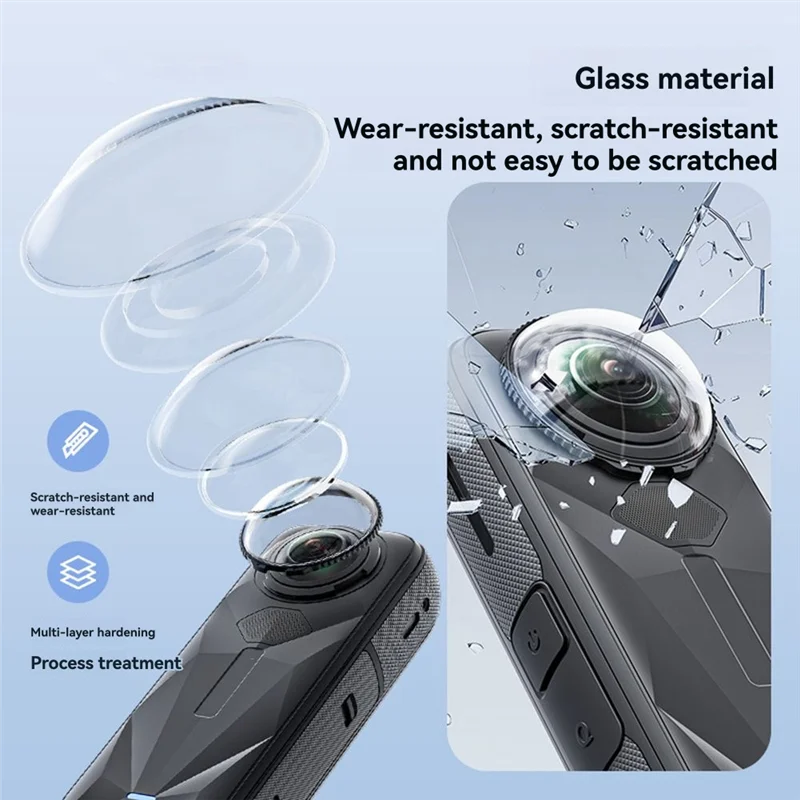 【Flash-Sale!】Lens Guards For Insta360 X5 Removable Camera Glass Protection Mirror For Insta 360 X5 Scratch-Resistant Accessories
