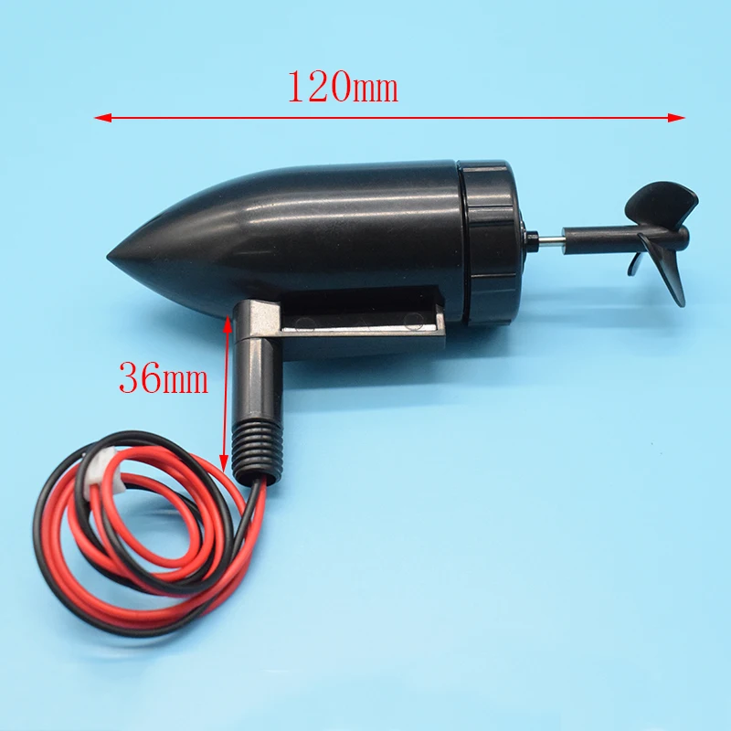 7.4V 12V Underwater Thruster Motor Engine 12cm Waterproof Propulsor With 3-Blades Propeller for RC Fishing Bait Boat Model