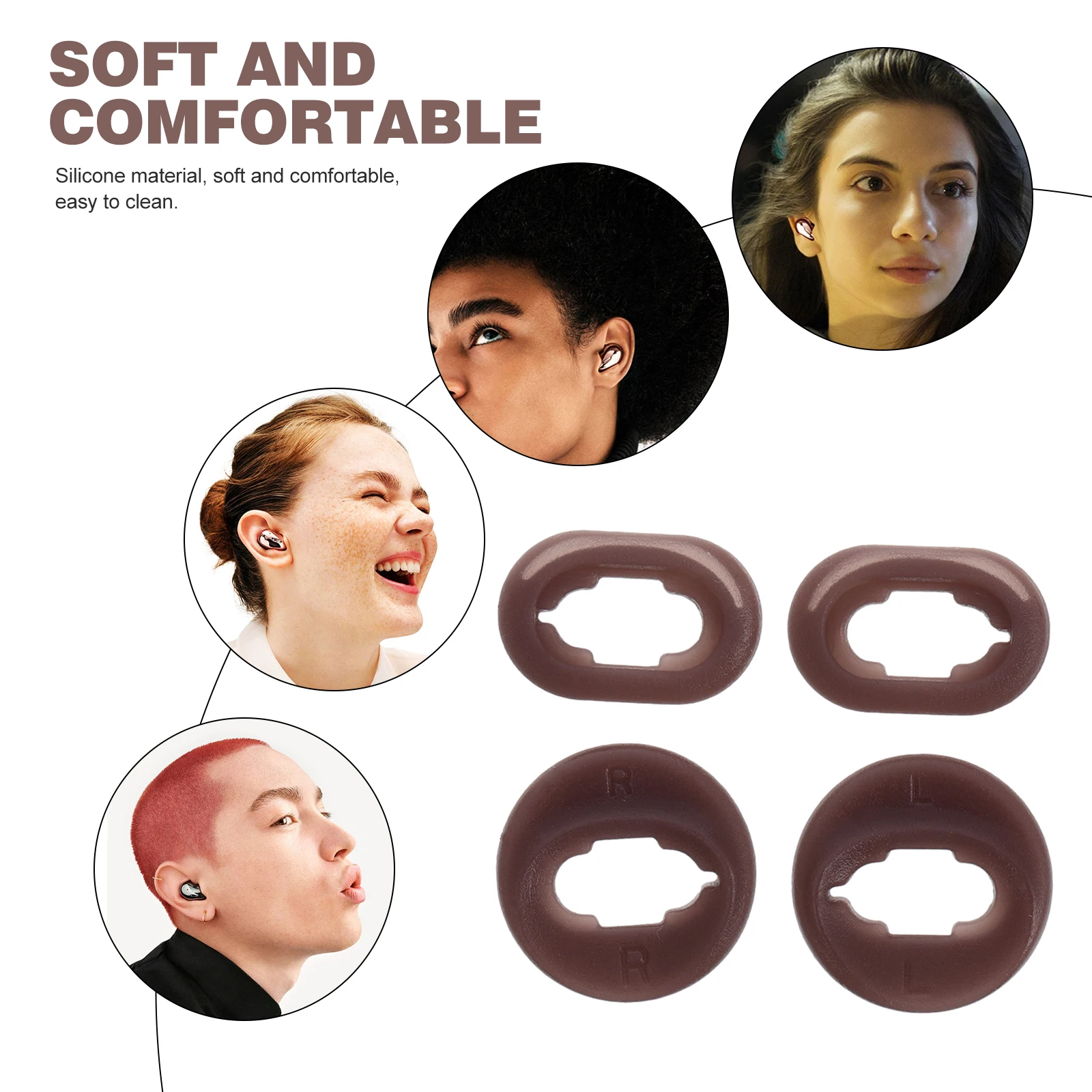 

Earphone Tips Silicone Wireless Headphone Earplugs Non-Slip Comfortable Washable Ear Tips For Original Size