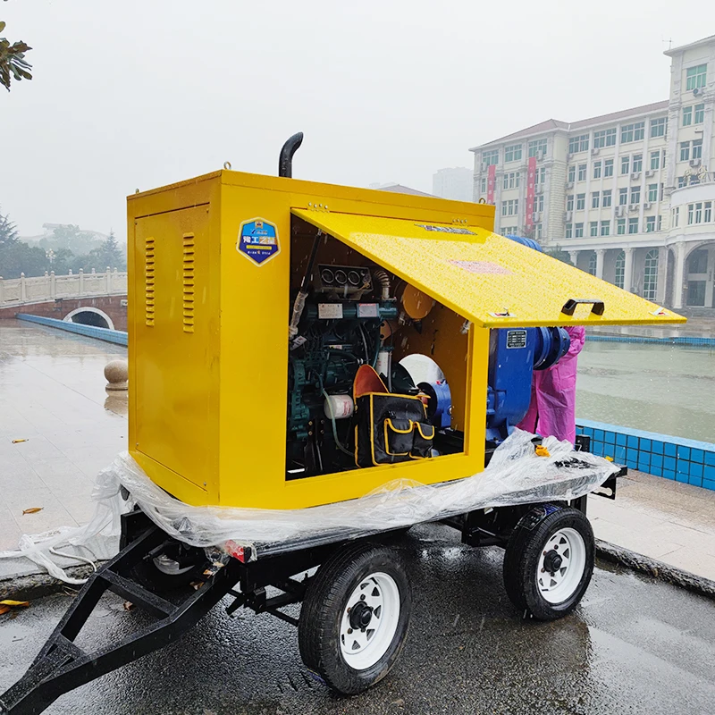 Flood Control Pump Hydraulic Motor Powered 40M Head 200M3/H Dredging Sand Slurry