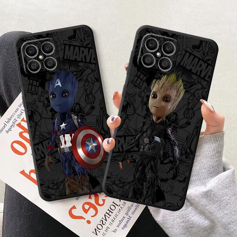 Silicone Phone Case for Honor X9a 90 Pro 70 X6a X8 Magic5 Lite X8a 8X X6 X7 Magic5 Marvel Groot Deadpool Coque Cover